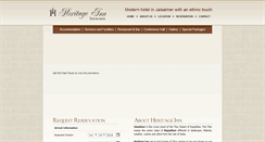 Desktop Screenshot of hotelheritageinn.com